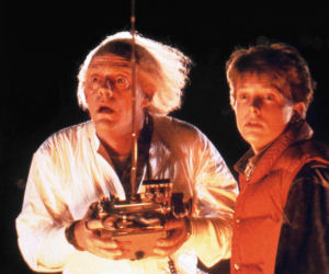 Michael J. Fox i Christopher Lloyd. Powrót do przyszłości/Back to the Future, komedia SF, USA 1985, reż. Robert Zemeckis