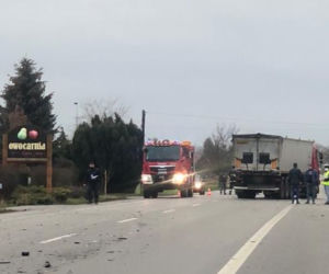 Biała Rządowa: Śmiertelny wypadek na DK 74. Droga jest teraz całkowicie zablokowana