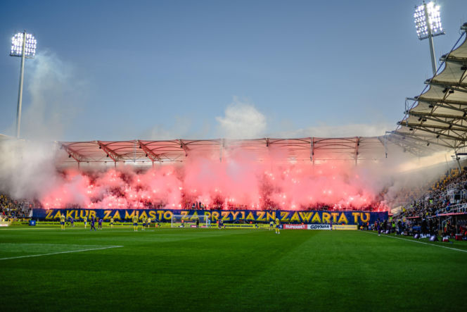 Arka Gdynia - Jagiellonia Białystok: Zdjęcia kibiców i zawodników z meczu 29. kolejki PKO BP Ekstraklasy