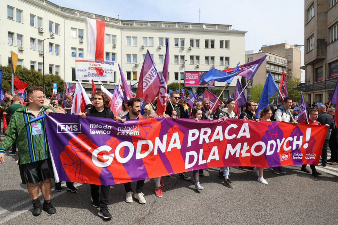 Pochód pierwszomajowy w Warszawie