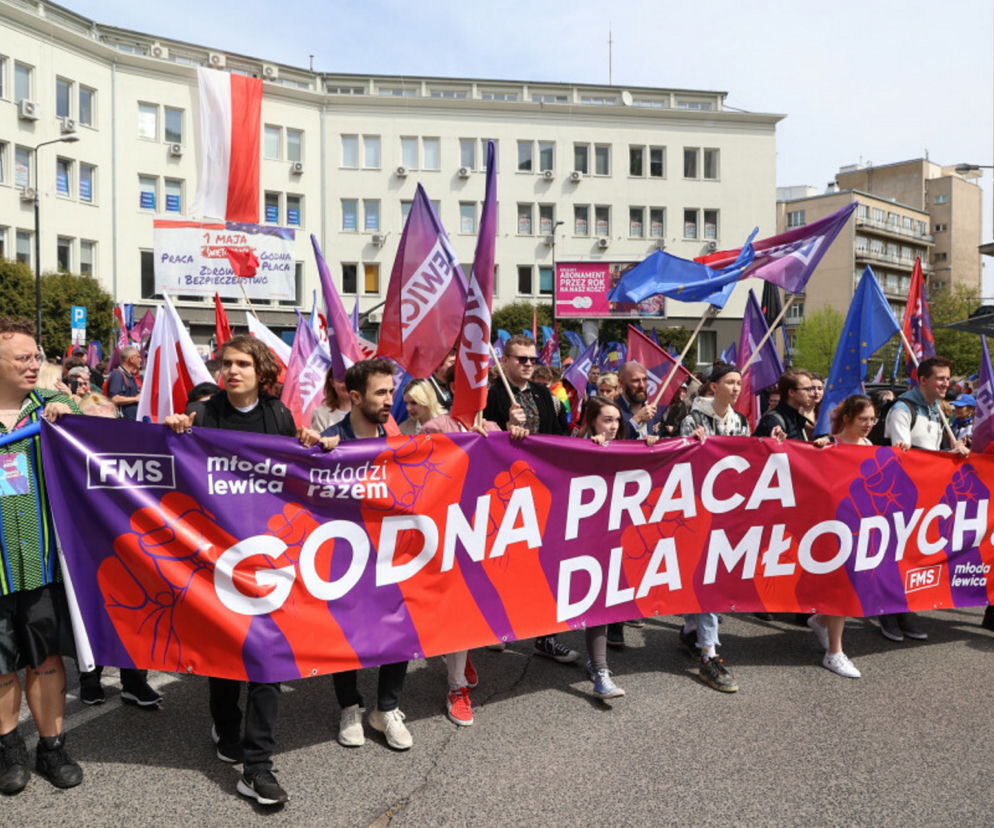 Pochód pierwszomajowy w Warszawie