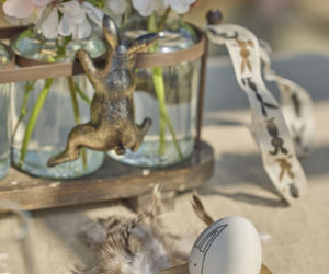 Pelargonie w wielkanocnych dekoracjach