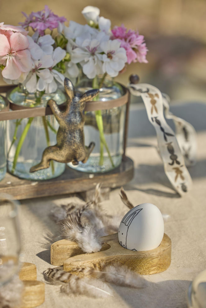 Pelargonie w wielkanocnych dekoracjach