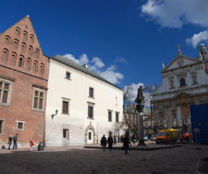 Plac św. Marii Magdaleny i pomnik Piotra Skargi w Krakowie