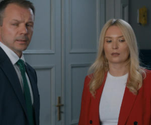 Barwy szczęścia, odcinek 3286. Bruno (Lesław Żurek), Karolina (Marta Dąbrowska)