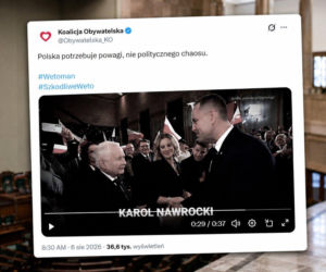 Mocny spot KO przeciwko Nawrockiemu. „Standardy stadionowego młyna”