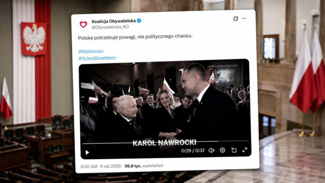 Mocny spot KO przeciwko Nawrockiemu. „Standardy stadionowego młyna”