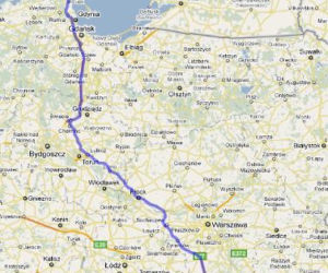 Trasa 12 Lublin-Władysławowo - mapka