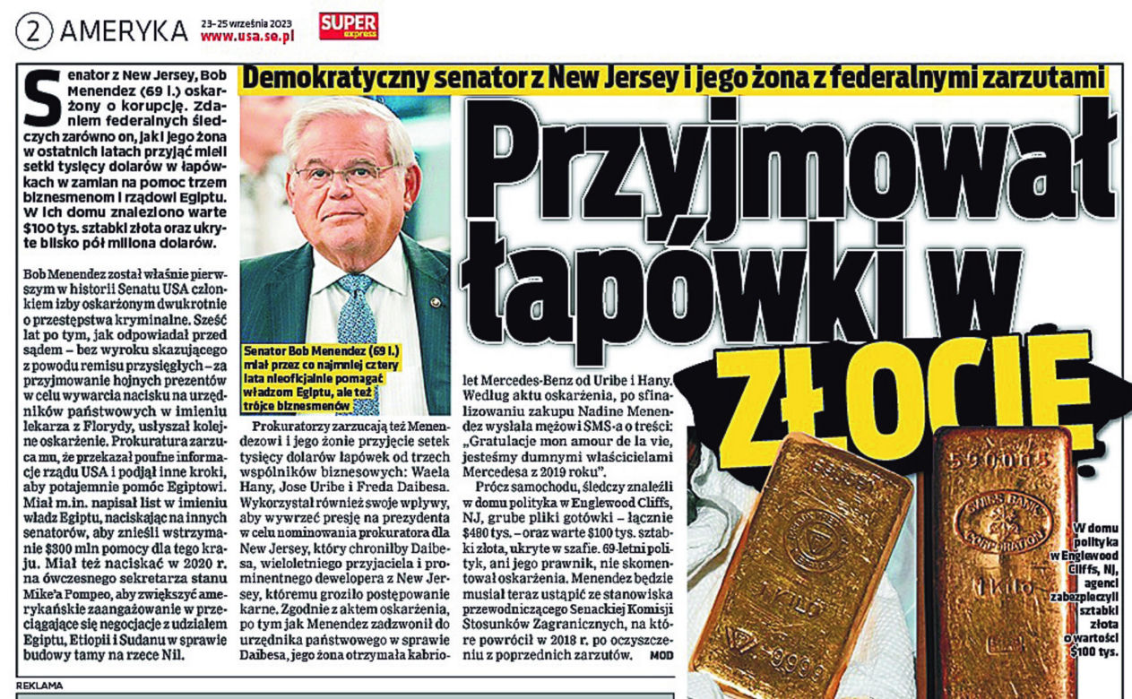 Pierwsza dama NJ chce pokonać "łapówkarza"