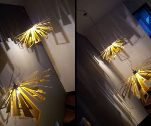 Lampa wisząca nad schodami