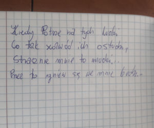 W wierszu zapowiedział zbrodnie