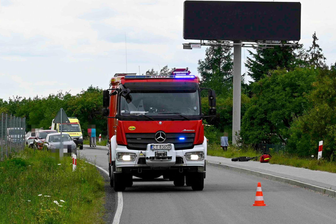 Wypadek nastolatków na hulajnodze