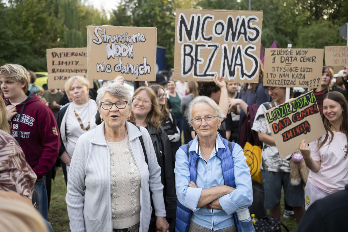 Protest w Piasecznie przeciwko Data Center