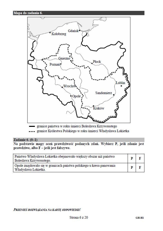 Egzamin gimnazjalny 2018. Historia, WOS. Arkusze