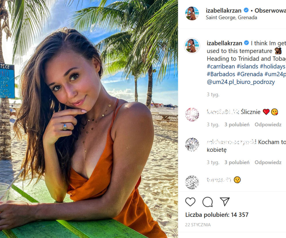 Izabella Krzan na rajskich wakacjach. Zdjęcia modelski zachwycają fanów