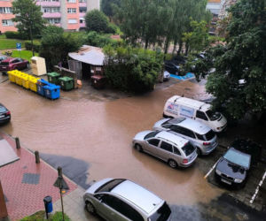 Pozalewane drogi i posesje w pow. raciborskim