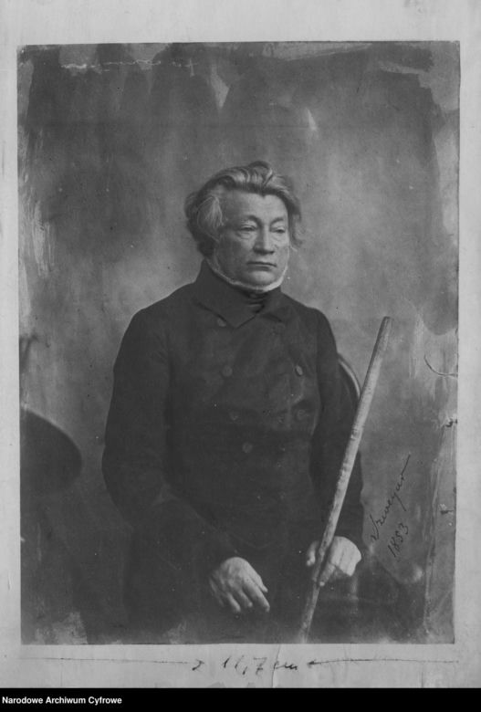 Adam Mickiewicz, poeta - reprodukcja fotografii Michała Szweycera z 1853 r.