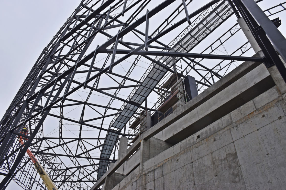 Budowa stadionu w Szczecinie - październik 2020