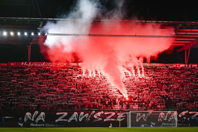 Widzew Łódź - Lech Poznań: Zdjęcia kibiców i zawodników z meczu 24. kolejki PKO BP Ekstraklasy