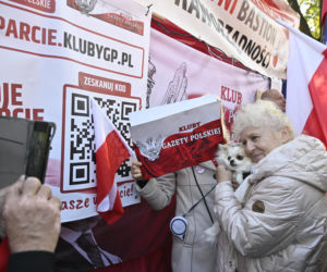 Protest pod TK. Kaczyński