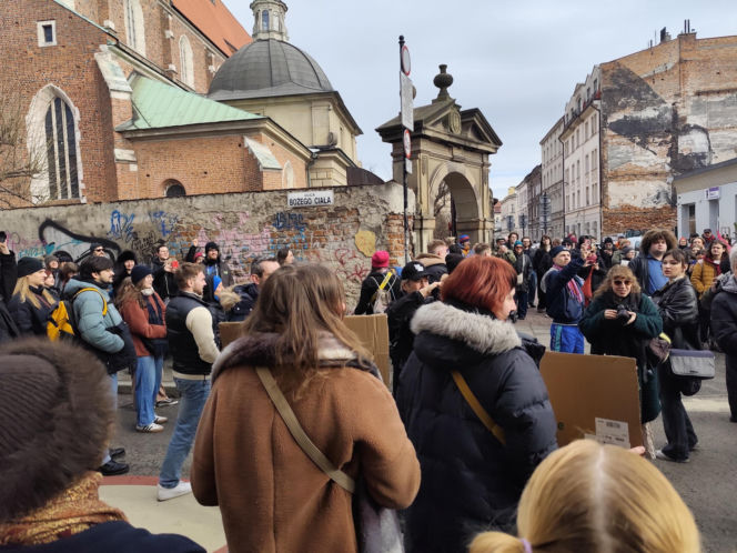 Kraków. Protest przeciwko budowie hoteli na Kazimierzu