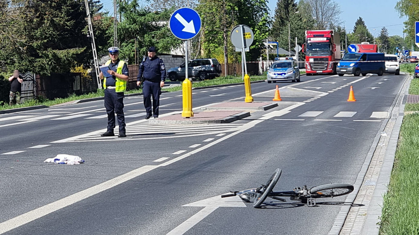 Kierowca bez uprawnień potrącił 13-letniego rowerzystę. Chłopiec też nie był bez winy 