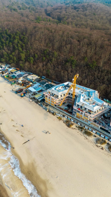 The Sea Resort w Międzyzdrojach podczas budowy