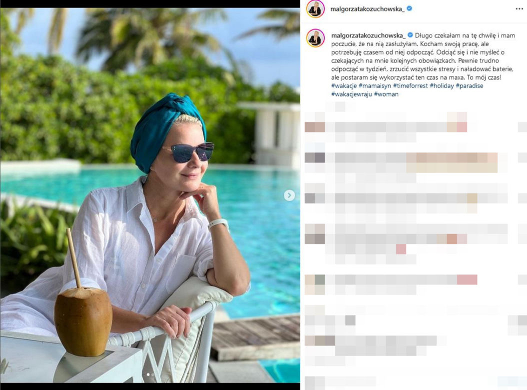 Małgorzata Kożuchowska świetnie radzi sobie po utracie pracy w popularnym serialu