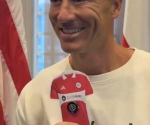 Robert Lewandowski przed wylotem do USA