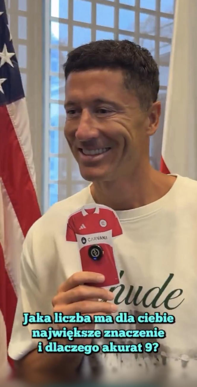 Robert Lewandowski przed wylotem do USA