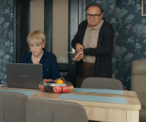 Barwy szczęścia, odc. 3352. Jerzy (Bronisław Wrocławski), Małgorzata (Adrianna Biedrzyńska)