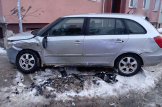 Kolizja w Lęborku (20.02.2026)