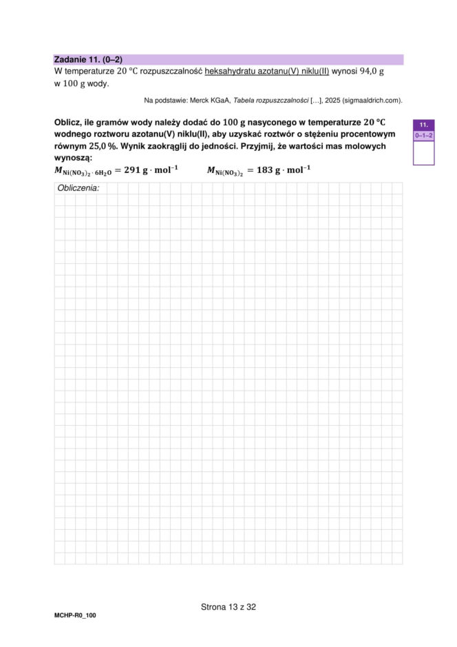 Matura próbna 2026 - chemia