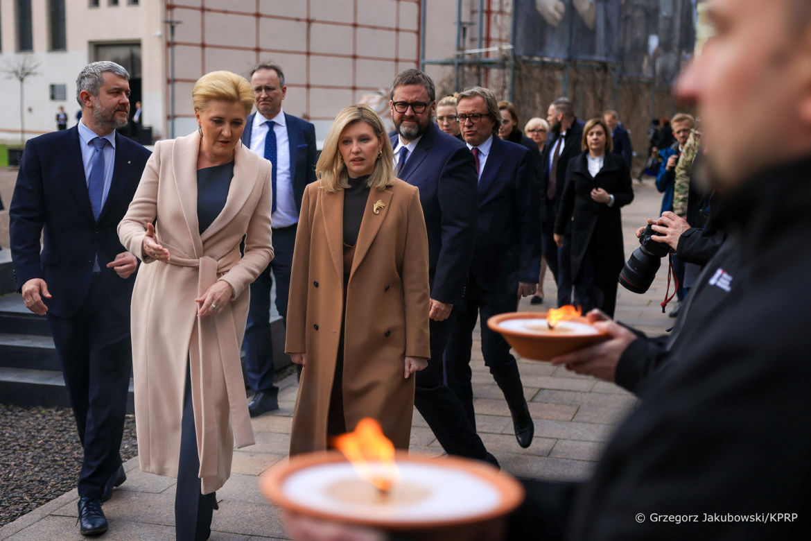 Ołena Zełenska i Agata Duda w Muzeum Powstania Warszawskiego