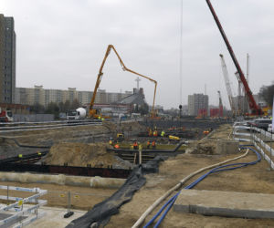 Wmurowanie kamienia węgielnego na stacji Bródno