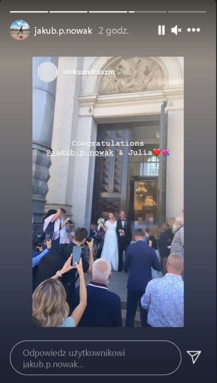 Siostra Królikowskiego wyszła za mąż. Julia już po ślubie