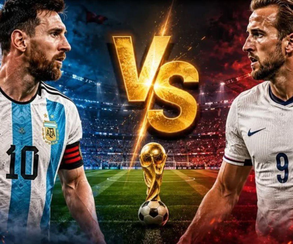 Lionel Messi i Harry Kane naprzeciw siebie na tle stadionu. O strzelcach MŚ 2026 przeczytasz na SE Supersport.