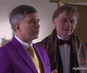 M jak miłość, odcinek 1505. Grabarz Leon (Dariusz Toczek), Robert Żak (Krzysztof Tyniec)