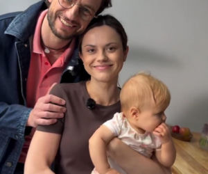 M jak miłość nowy sezon na planie. Kasia (Paulina Lasota), Mariusz (Mateusz Mosiewicz), Zosia
