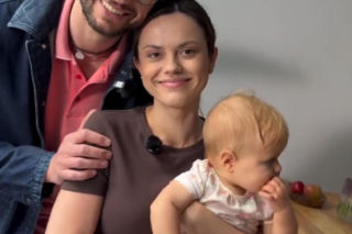 M jak miłość nowy sezon na planie. Kasia (Paulina Lasota), Mariusz (Mateusz Mosiewicz), Zosia