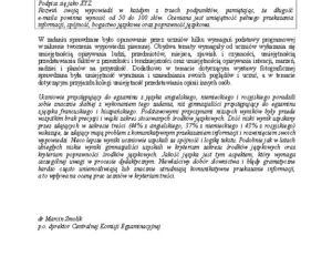 Wyniki egzaminu gimnazjalnego 2014 - wstępny raport CKE