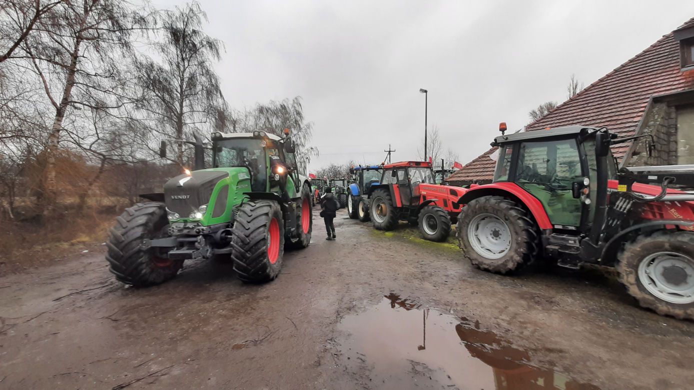 Protest rolników w Środzie Wielkopolskiej