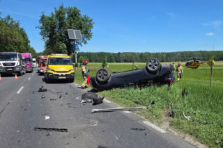 Czołówka na DK 63 w Chodowie. Kilka osób zostało poszkodowanych, w tym dziecko