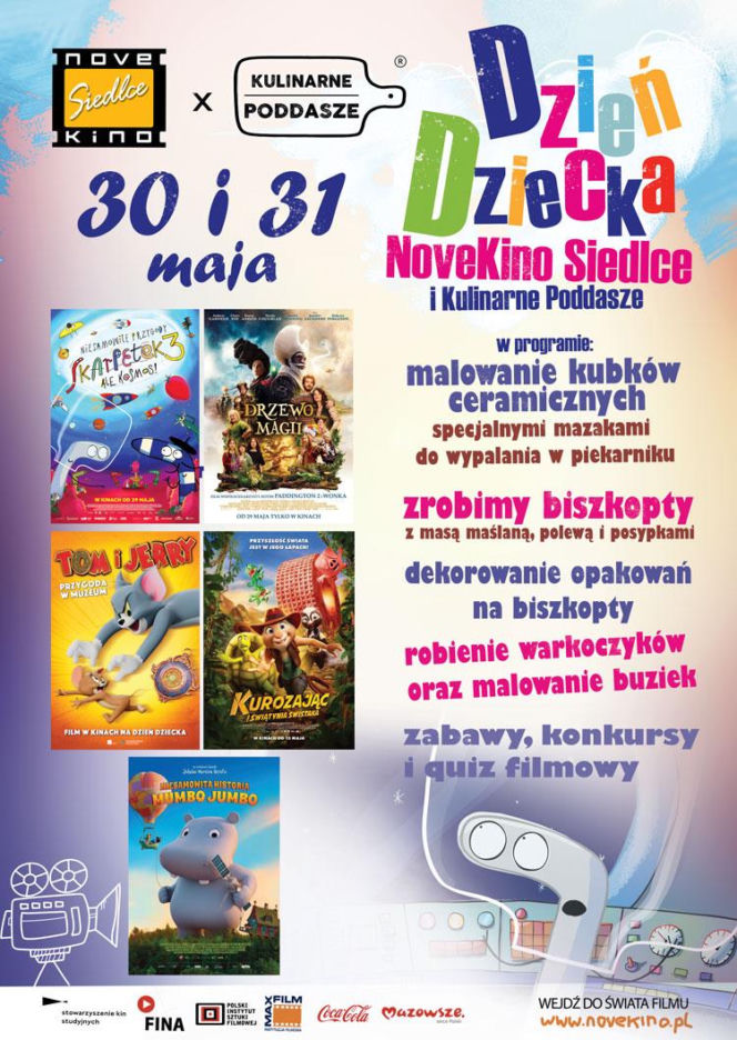 NoveKino Siedlce zaprasza na filmowy Dzień Dziecka z Kulinarnym Poddaszem