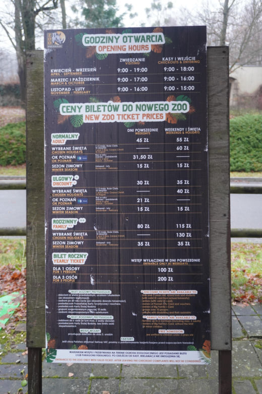Zoo w Poznaniu zimą
