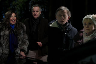 Walentynki z M jak miłość odcinek specjalny. Stefan (Steffen Möller), Simona (Agnieszka Fitkau-Perepeczko), Kisielowa (Małgorzata Rożniatowska), Żak (Krzysztof Tyniec)