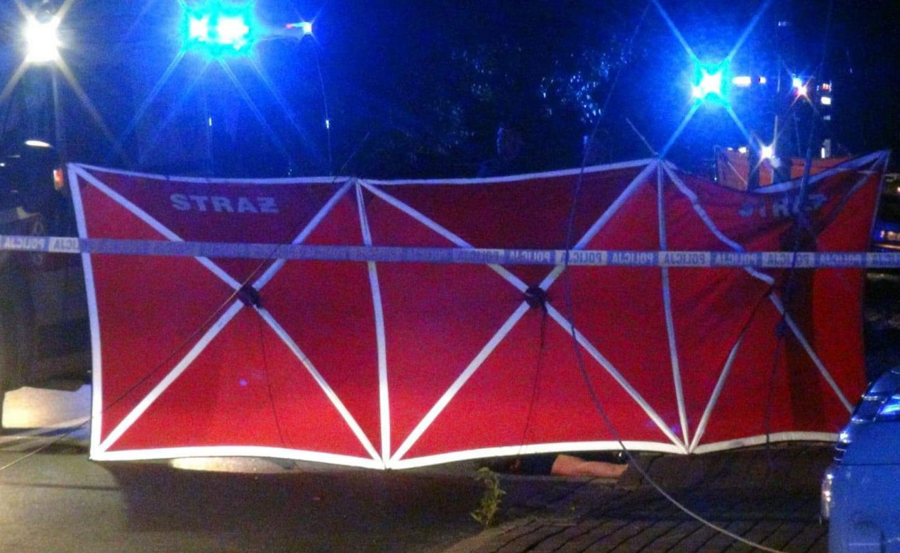 Drogowy horror w Kobyłce. Rozwalili kabriolet na słupie. Dwie osoby nie żyją