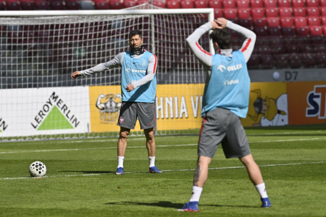 Trening reprezentacji Polski przed meczem ze Szwecją