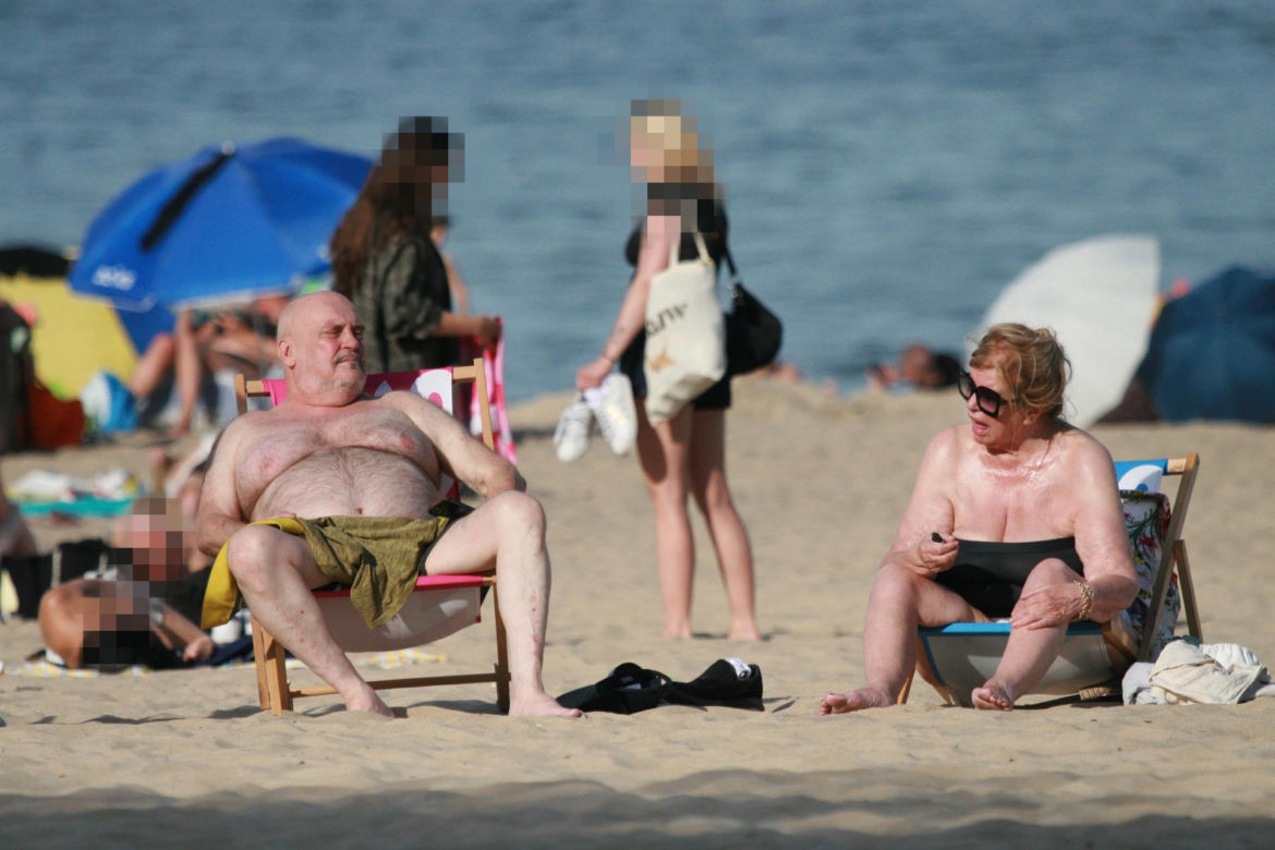 Marian Lichtman na plaży