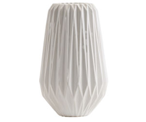 Biały ceramiczny wazon origami